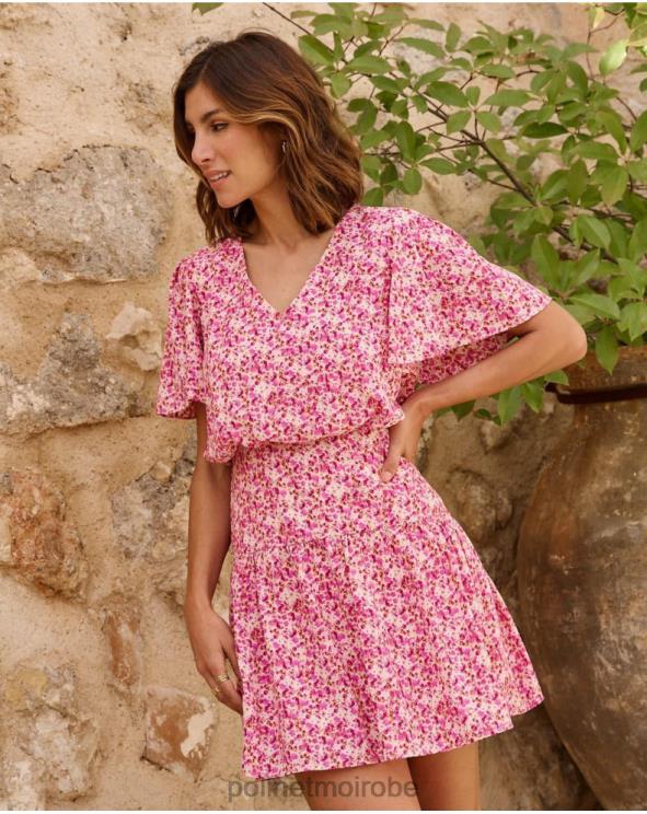 Polin et moi robe à manches Yolanda fuchsia 888X276 vêtements